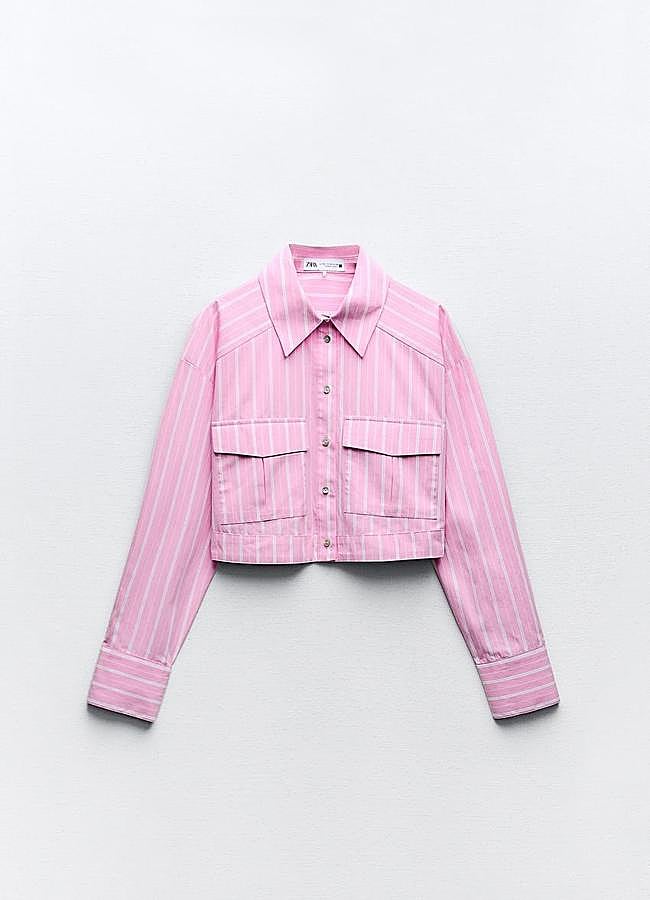 Imagen - Camisa crop rosa de Zara, 29,95 euros.