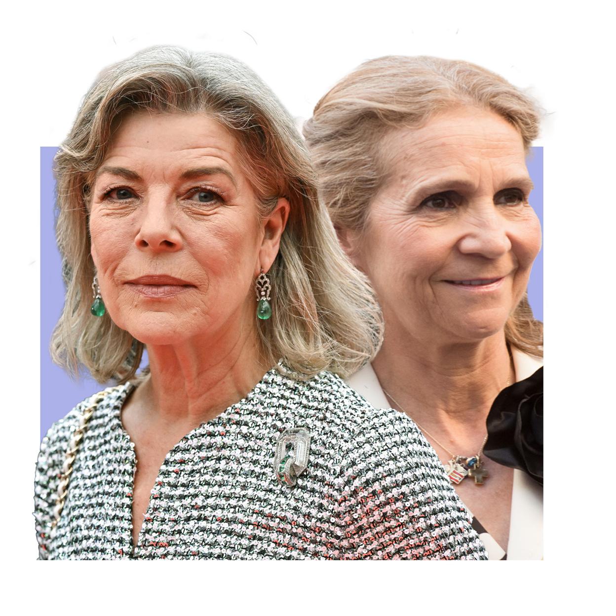 Carolina de Mónaco y la infanta Elena.