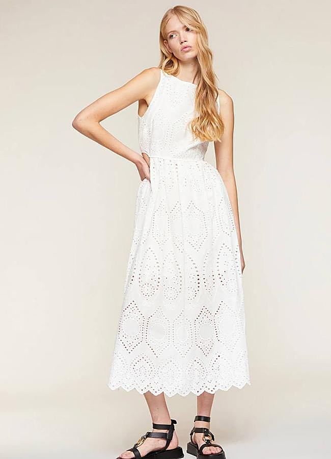 Imagen - Vestido midi bordado con aberturas