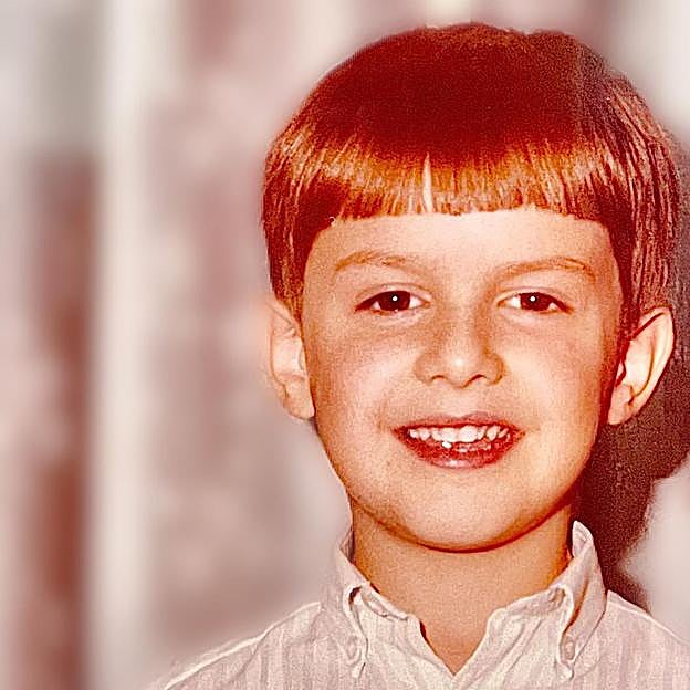 El actor Julián López en una imagen de su infancia. 