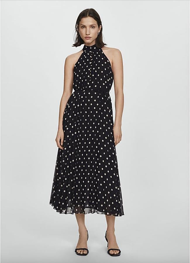 Imagen - Vestido plisado de lunares de Mango, 59.99 euros.