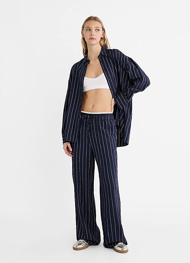Imagen - Pantalones de rayas con cintura elástica
