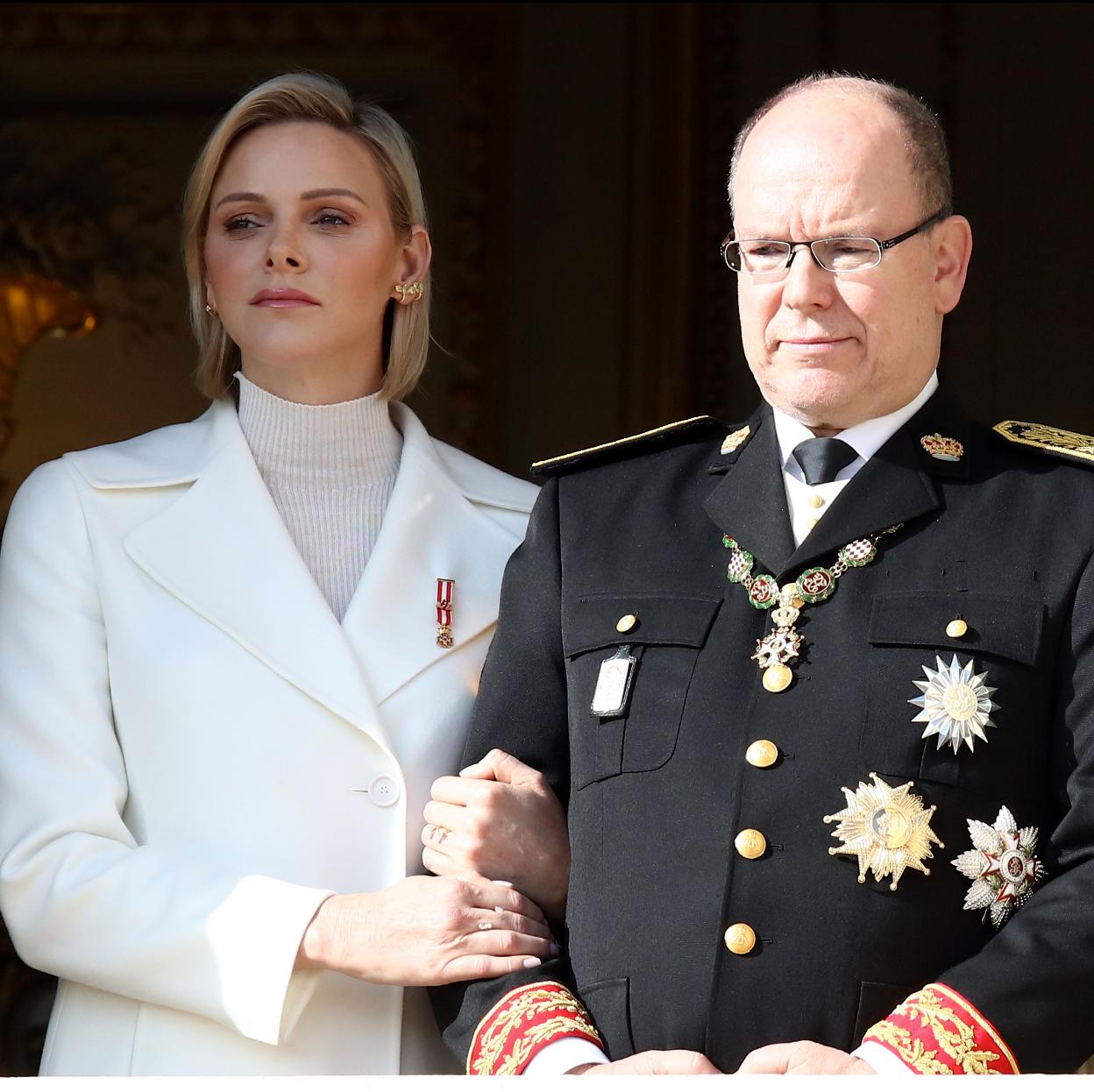 Alberto de Mónaco junto a su esposa, la princesa Charlène.