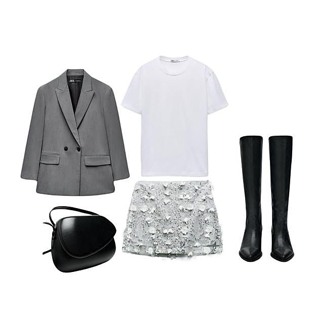 Look de noche con prendas de Zara