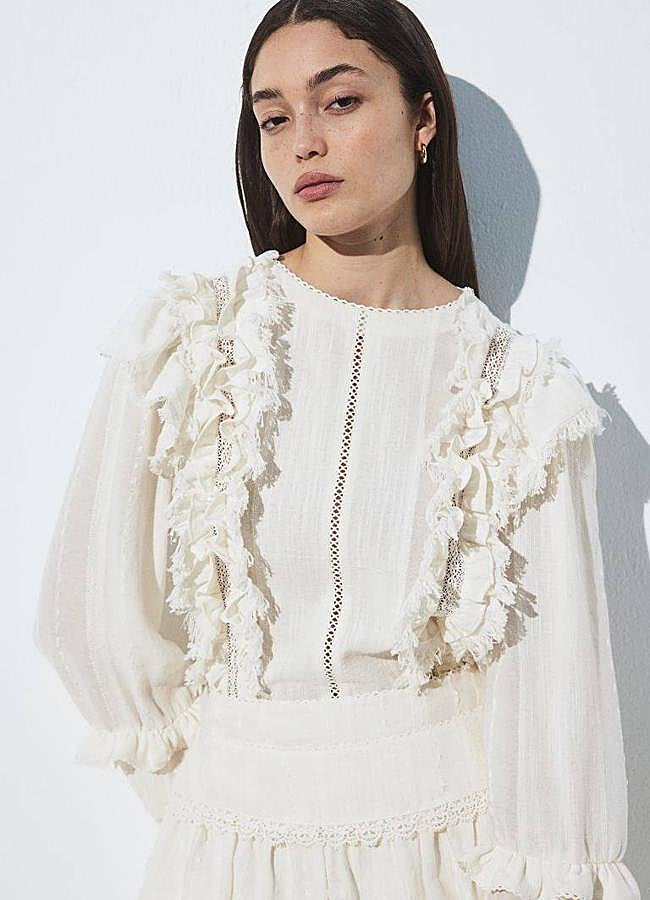 Imagen - Blusa blanca de volantes