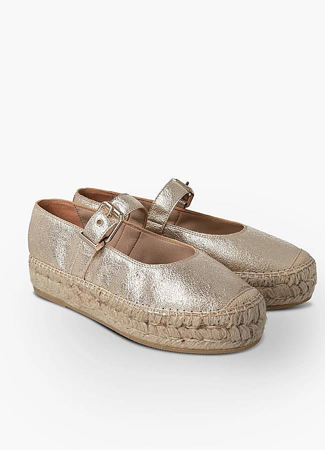 Imagen - Merceditas de yute efecto metalizado