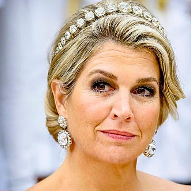 Máxima de Holanda con la diadema bandeau de diamantes