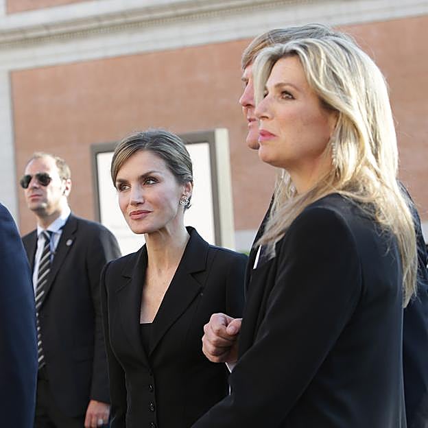La reina Letizia junto a Máxima de Holanda en una imagen reciente. 