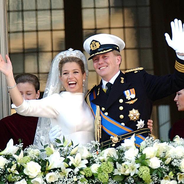 Máxima de Holanda con la tiara de estrellas