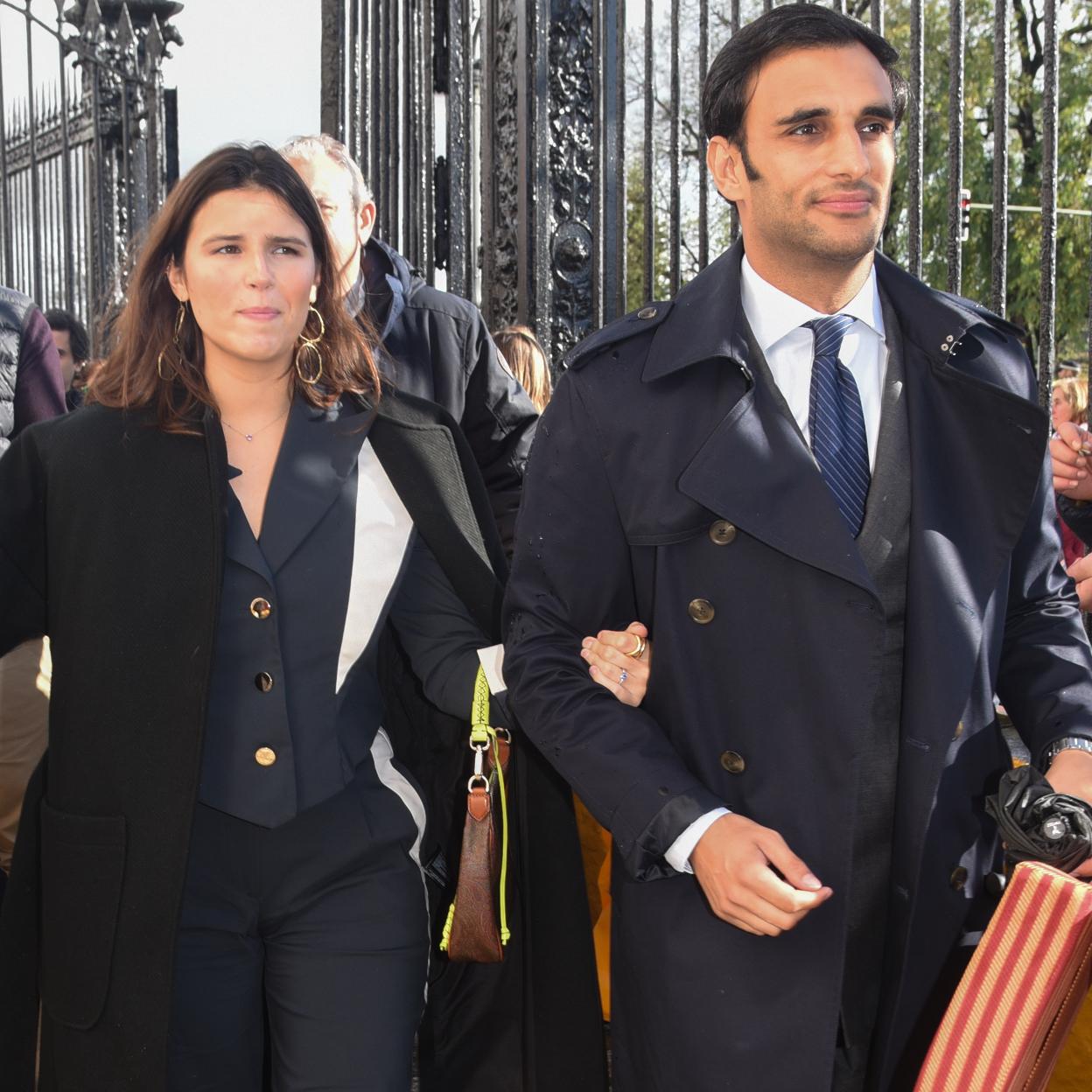 Tana Rivera y su novio Manuel Vega en Sevilla. 