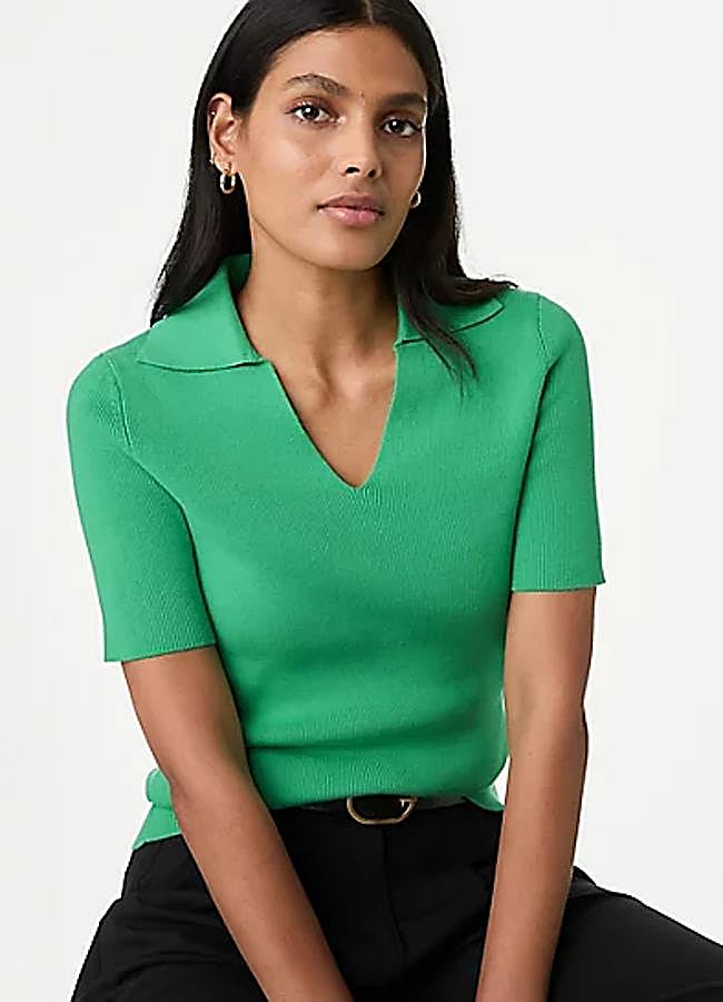 Imagen - Top de punto en verde de Mark & Spencer.