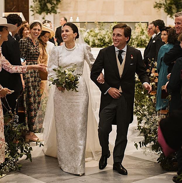 Teresa Urquijo y Almeida el día de su boda en Madrid. 