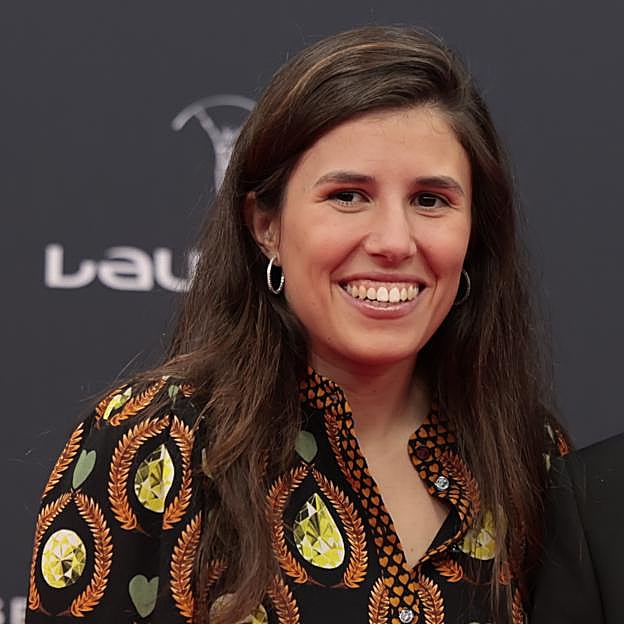 Teresa Urquijo, posando muy feliz en los Premios Laureus. 