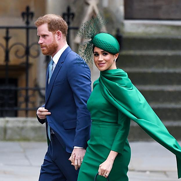 Harry y Meghan, duques de Sussex durante el día de la Commonwealth de 2020. 