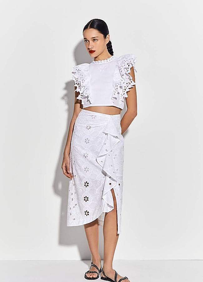 Imagen - Blusa calada con volantes