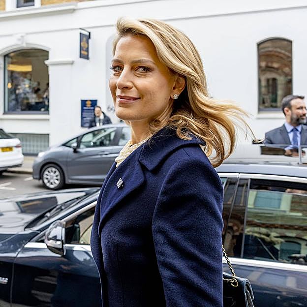 Tatiana de Grecia durante el funeral del rey Constantino en Londres. 