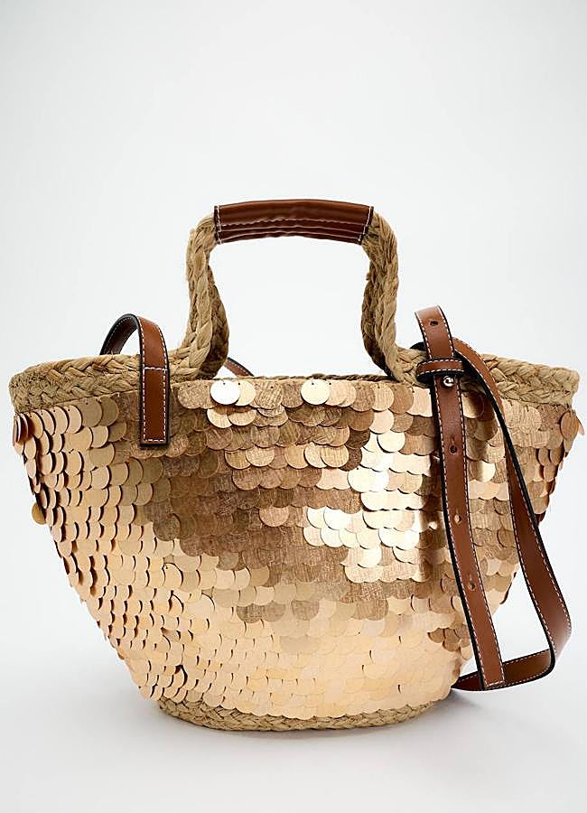 Imagen - Bolso de rafia estilo capazo con lentejuelas