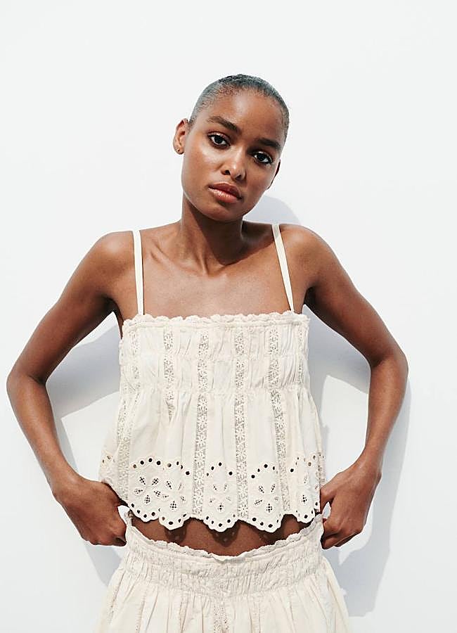 Imagen - Top romántico festoneado con volumen