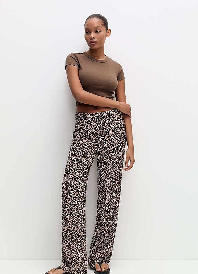 Imagen - Pantalones cómodos fluidos en estampado de leopardo