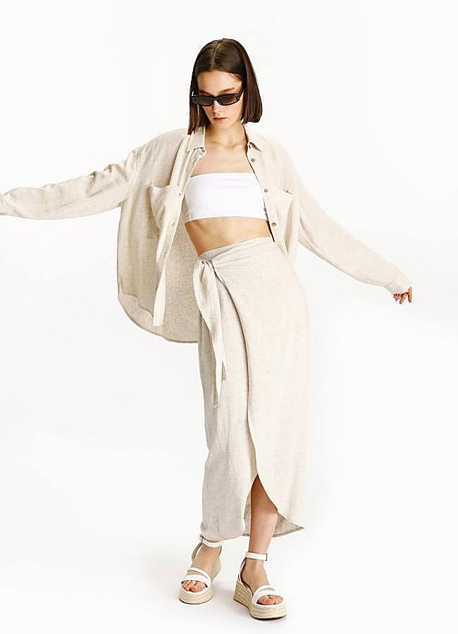 Imagen - Falda pareo en tejido rústico