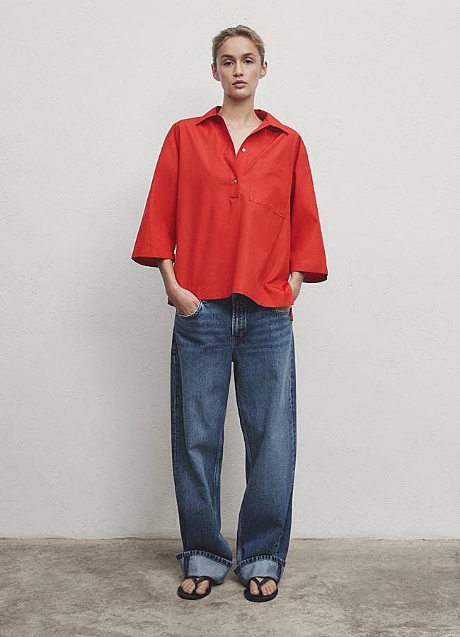 Imagen - Camisa roja tipo polo