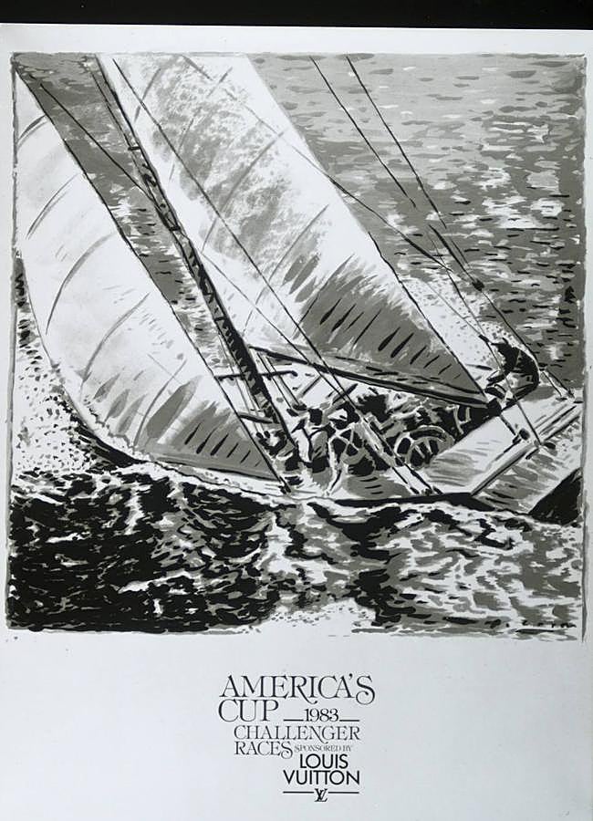 Imagen - Cartel oficial de la primera America's Cup en la que Louis Vuitton se involucró.