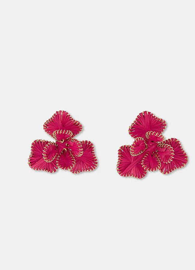 Imagen - Pendientes color fucsia en forma de flor