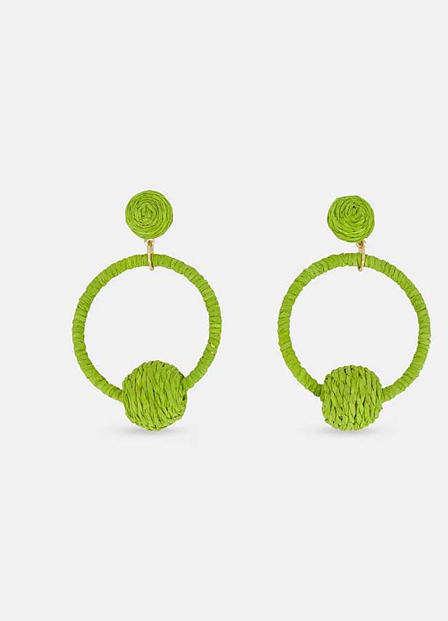 Imagen - Pendientes de color verde en forma de aro