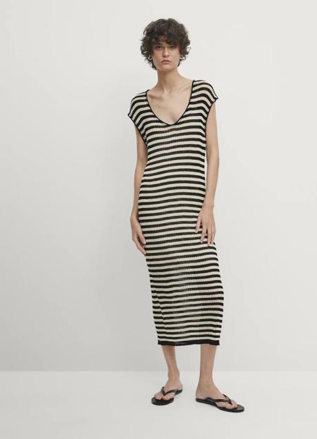 Imagen - Vestido midi de rayas de Massimo Dutti (69,99 euros)