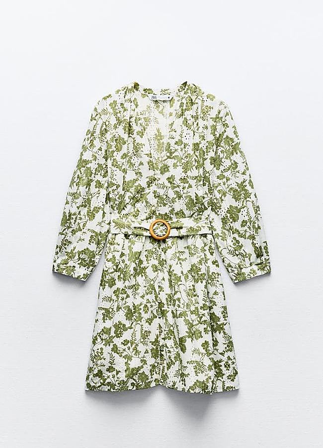 Imagen - Vestido camisero con bordados y perforados de Zara (29,95€