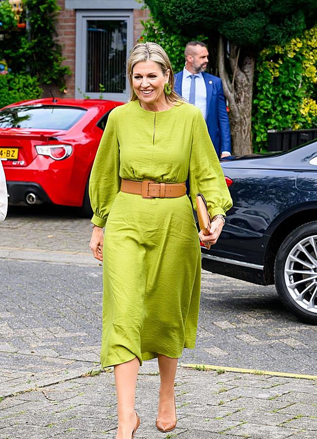 Imagen - Máxima de Holanda con vestido verde de Natan. Foto: Gtres.