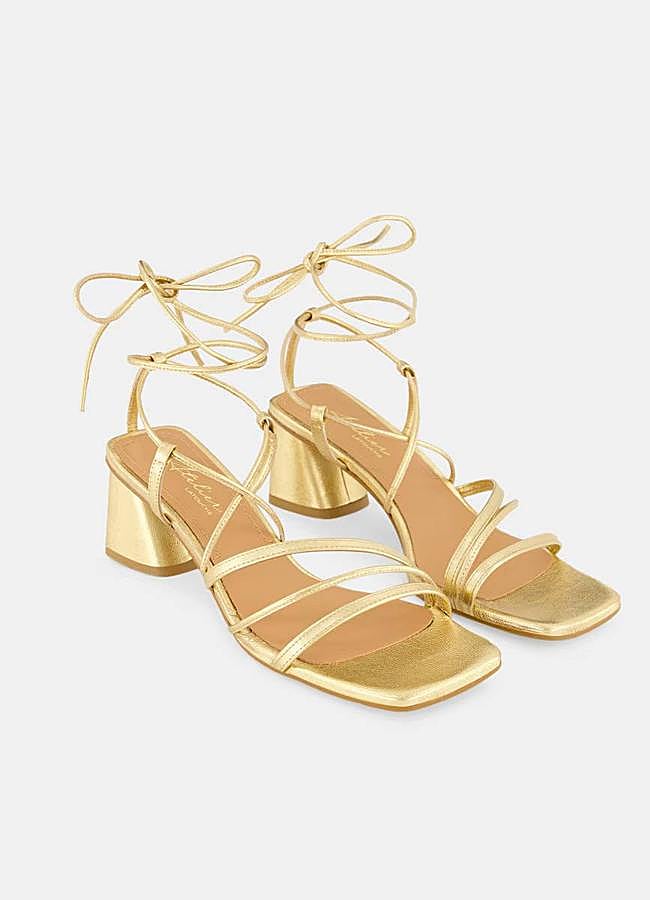 Imagen - Sandalias doradas de tiras