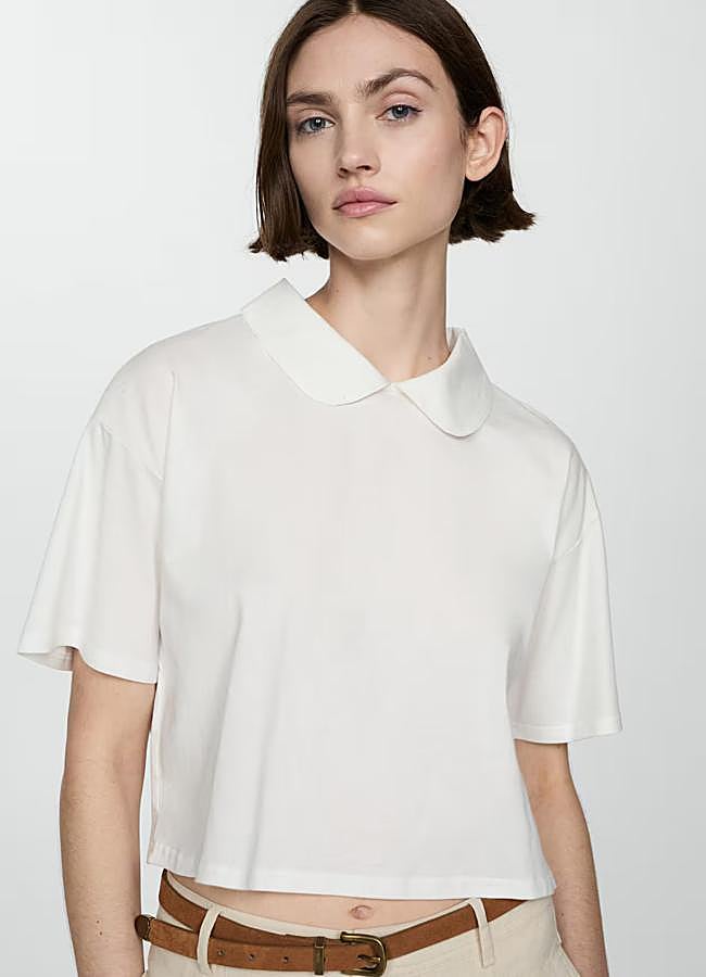 Imagen - Camiseta básica estilo babydoll de Mango.