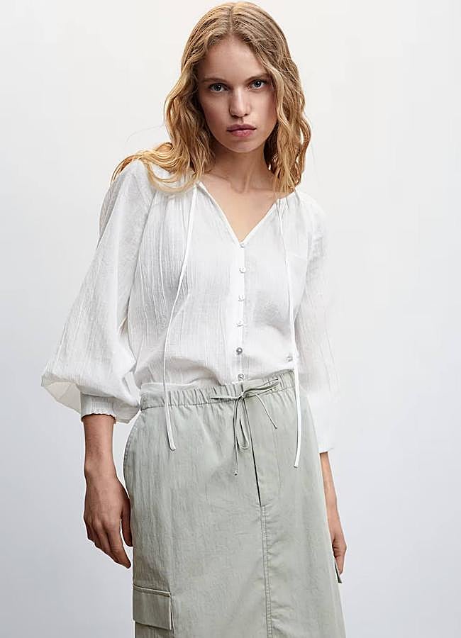 Imagen - Blusa blanca de algodón