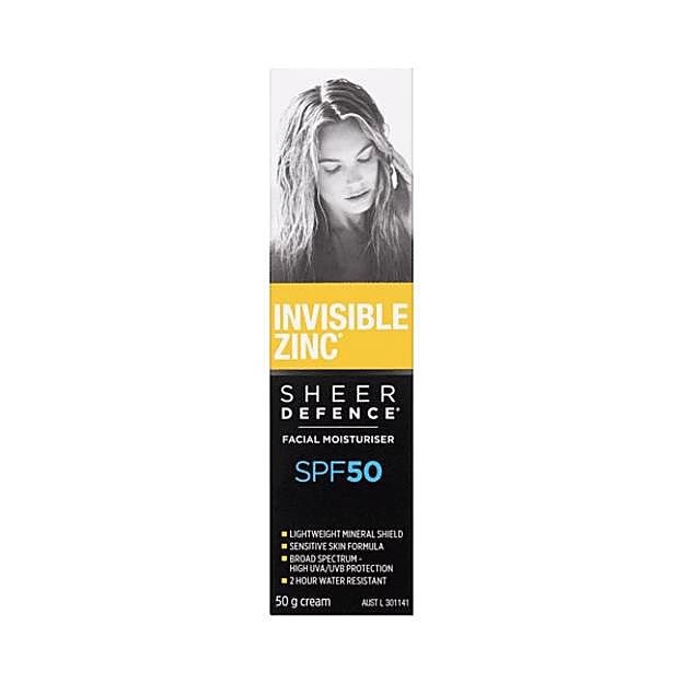 Invisible Zinc Sheer Defence SPF 50.