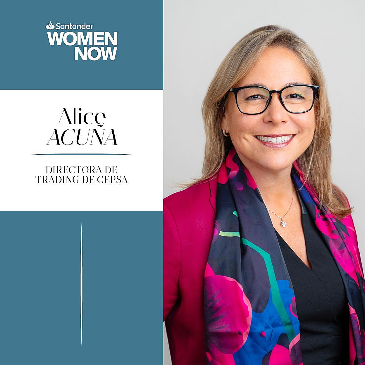 Alice Acuña, directora de Trading de Cepsa, será una de las ponentes de Santander WomenNOW. 
