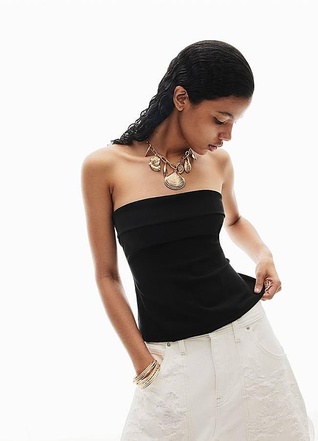 Imagen - Top negro estilo bandeau