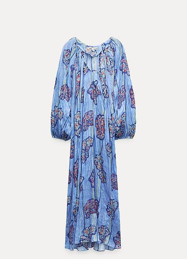 Imagen - Vestido túnica ramio estampado de Zara (69.95€)