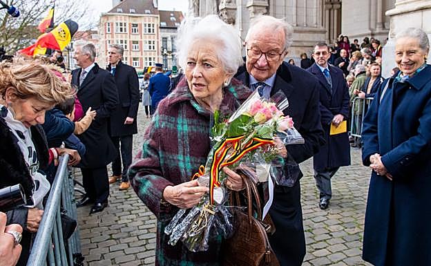 Paola de Bélgica junto a su marido Alberto II. 