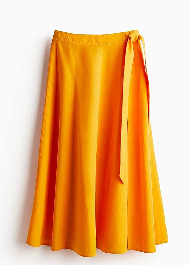 Imagen - Falda naranja midi con lazada