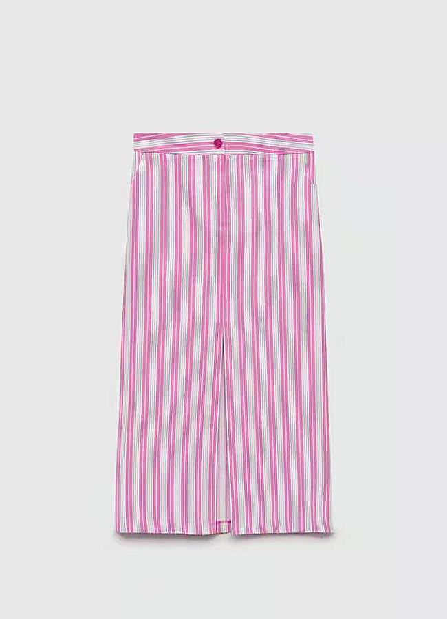 Imagen - Falda rosa con estampado de rayas