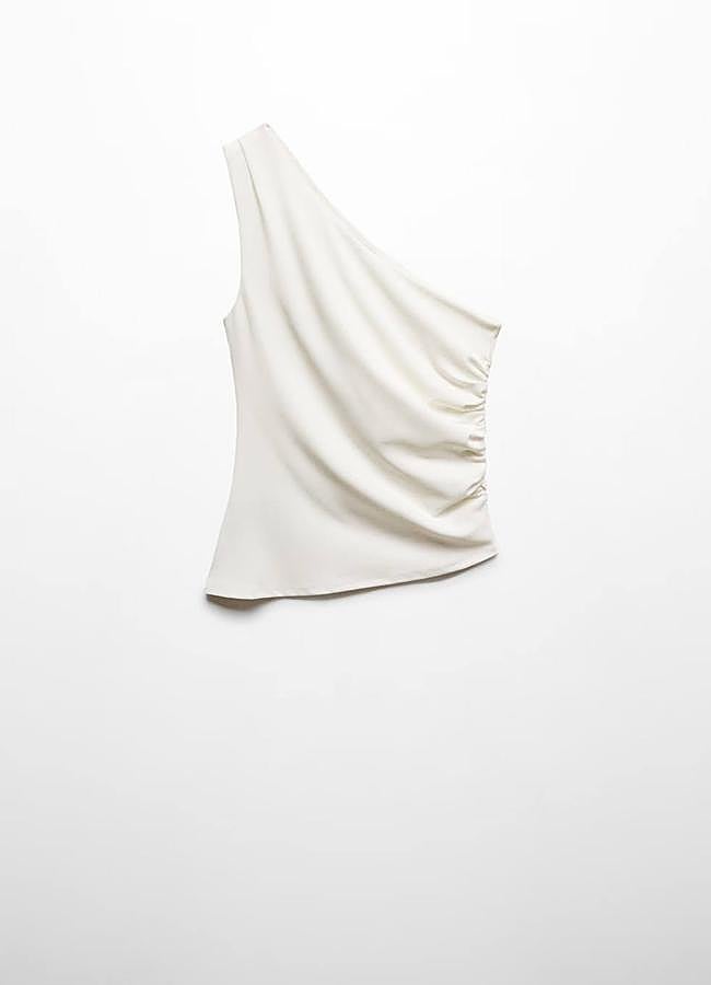 Imagen - Top con un solo hombro en color blanco de Zara