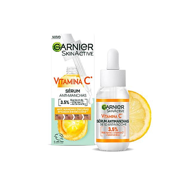 Sérun antimanchas con vitamina C de Garnier.