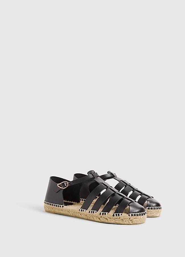 Imagen - Cangrejeras de piel con suela de yute