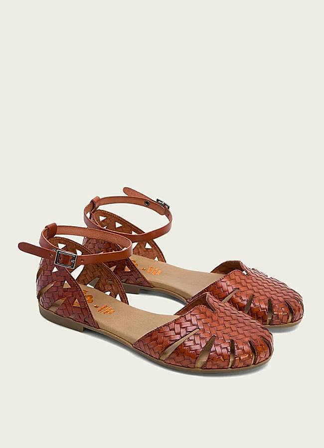 Imagen - Cangrejeras de cuero con grabado