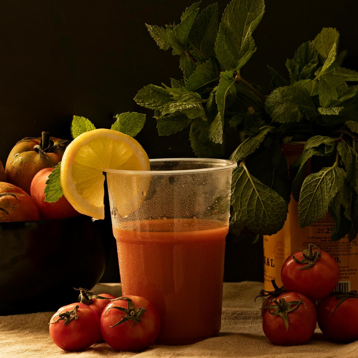 Un vaso de gazpacho