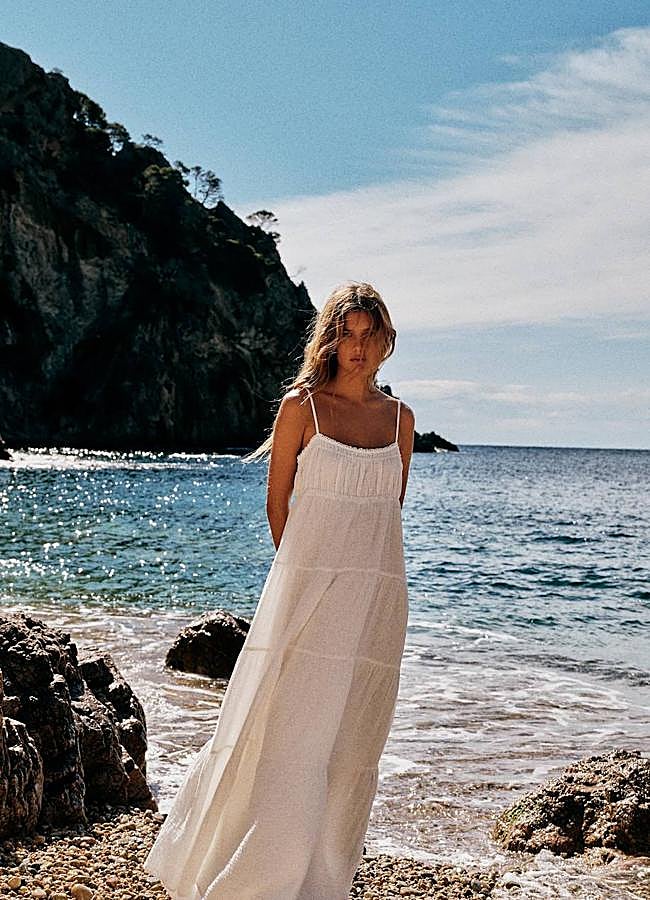 Imagen - Maxi vestido blanco de gasa