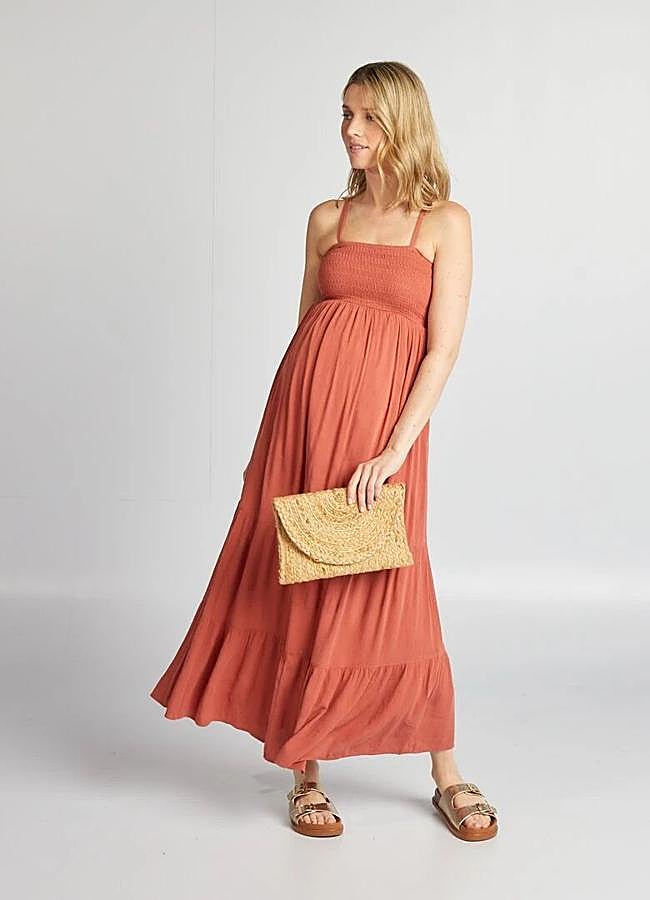 Imagen - Vestido fruncido con nido de abeja de Kiabi.