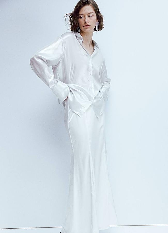 Imagen - Falda midi satinada