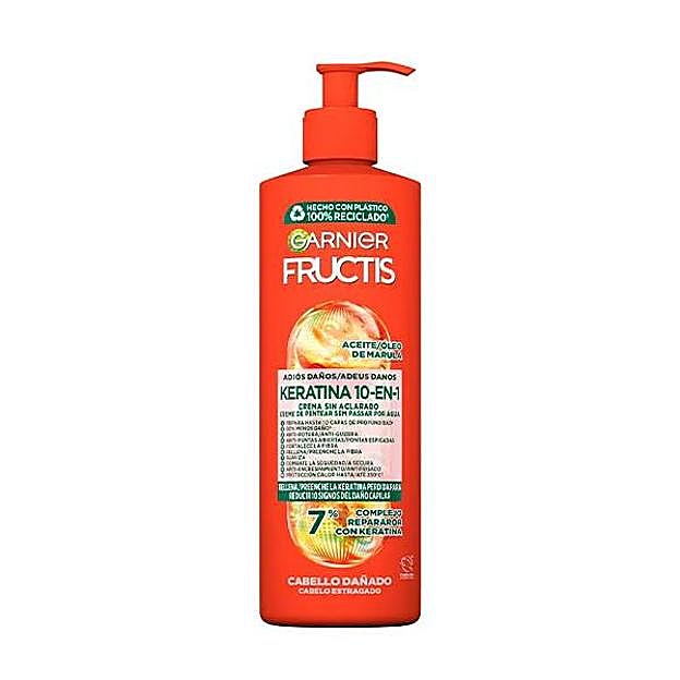 Crema sin Aclarado Fructis Adiós Daños 10-en-1 de Garnier. Precio: 5,99 euros